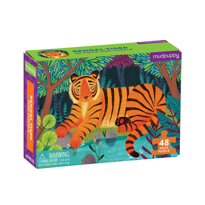 Mudpuppy Bengal Tiger Mini Puzzle, 48 Pieces