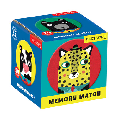 Mudpuppy Animal Friends Mini Memory Match, Multicolor Small