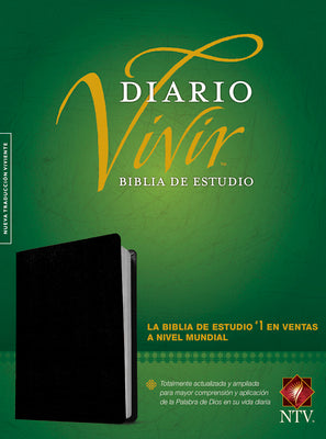 Biblia de estudio del diario vivir NTV (Piel fabricada, Negro, Letra Roja) (Spanish Edition)