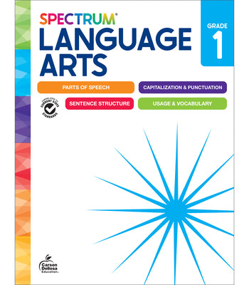 Spectrum Language Arts 1st Grade Workbooks, First Grade Workbook Covering Parts of Speech, Sentence Structure, English Grammar, Vocabulary and More, Language Arts 1st Grade Curriculum