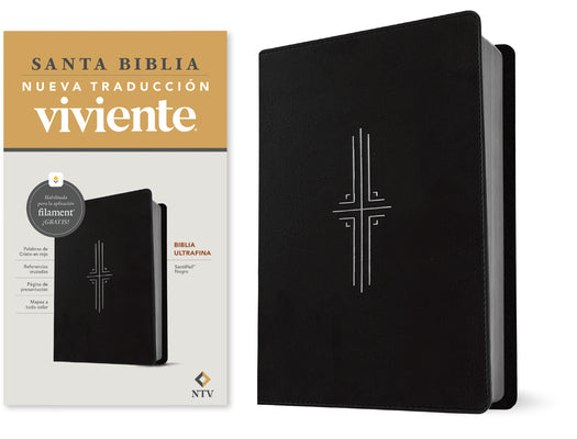 Biblia ultrafina NTV, con Filament (SentiPiel, Negro, Letra Roja) (Spanish Edition)